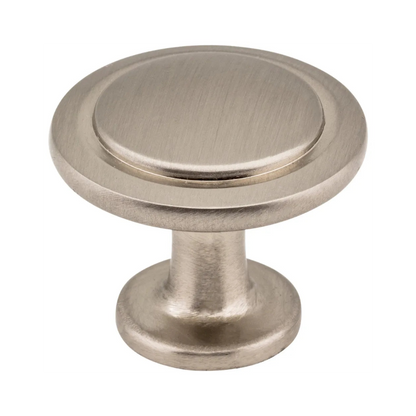 1-1/4" Diameter Round Button Gatsby Cabinet Knob