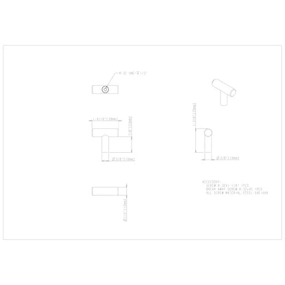 Naples "T" Knob Hollow Decorative Hardware