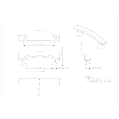 3 Inch Center-to-Center Hadly Decorative Hardware