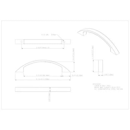 96 mm Center-to-Center Arched Somerset Cabinet Pull