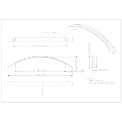 128 mm Center-to-Center Arched Somerset Cabinet Pull