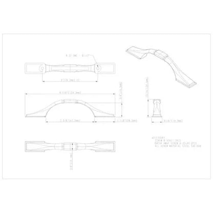 3" Center-to-Center Square Hammond Cabinet Pull