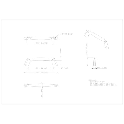 96 mm Center-to-Center Matte Black Zachary Cabinet Pull