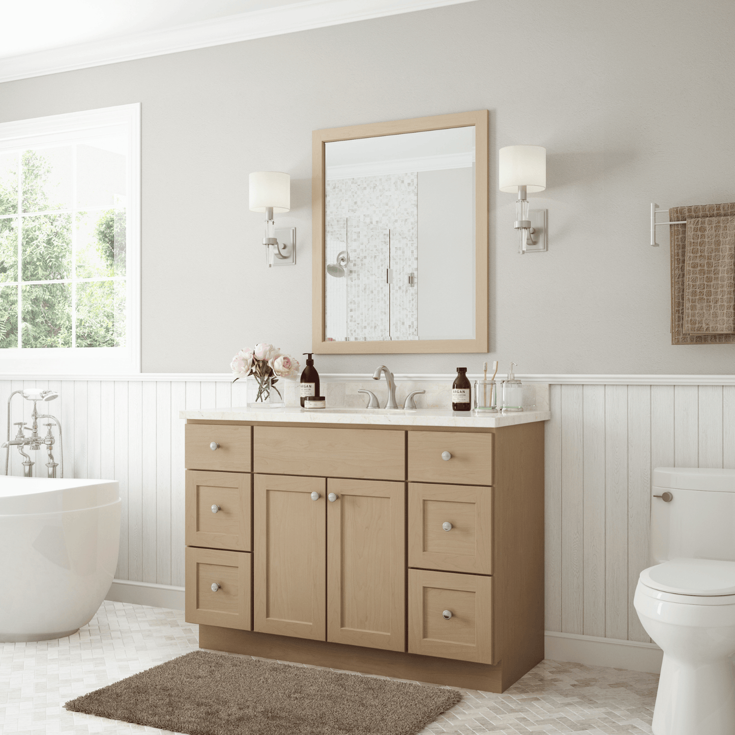 48" 4 Drawer Combination Vanity