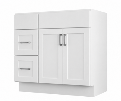 2 Drawer Combination Vanity Sink Base