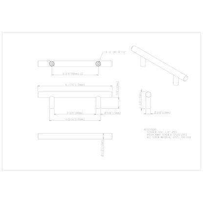 96 mm Center-to-Center Naples Decorative Hardware Pull